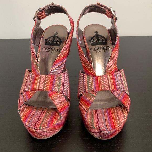 CROMA VINTAGE wedge fabric heel - Picture 2 of 11